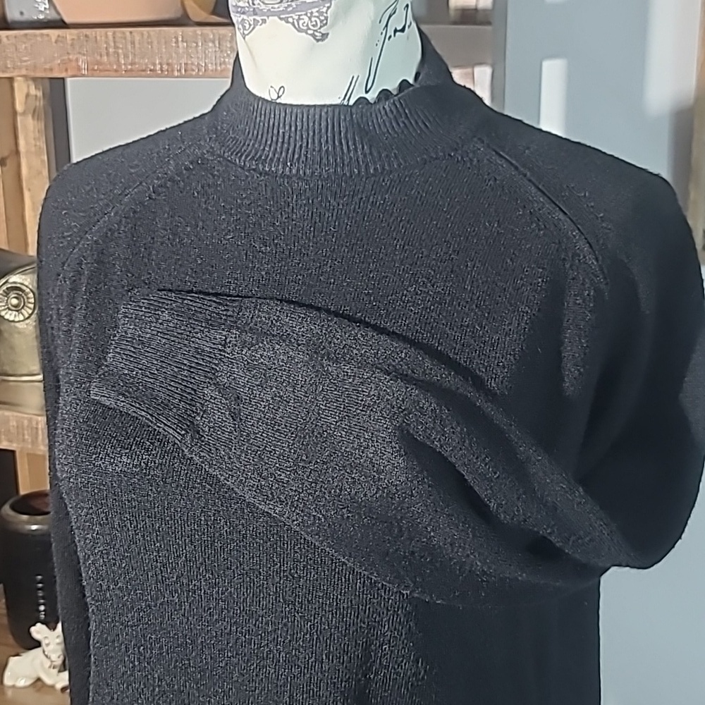Karen Scott Zip Neck Black Knitwear - Picture 3 of 9